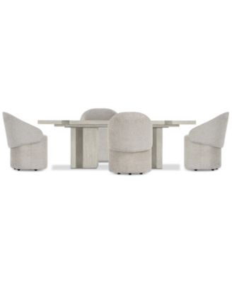 Bernhardt - Tempo 5-Pc. Set (Rectangular Table & 4 Caster Chairs)