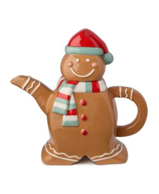 Christmas Whimsy Gingerbread 3-D Teapot image