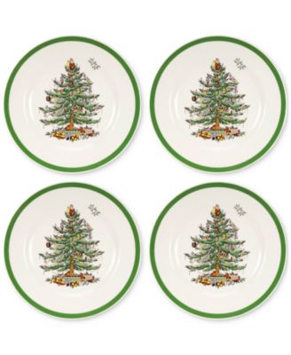 Spode - Christmas Tree Salad Plates, Set of 4