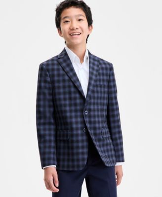 Michael Kors - Big Boys Checkered Notch Lapel Jacket