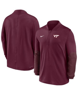 Nike - Men's Maroon Virginia Tech Hokies Dri-FIT Half-Zip Pullover Sweatshirt