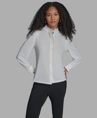 BCBG - Long Sleeve Ruffle Blouse