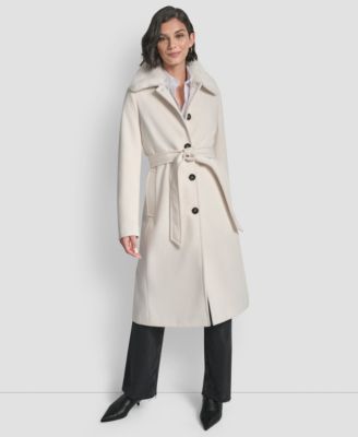 DKNY - Women's Single-Breasted Pillow Collar Coat