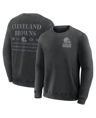 Fanatics - Men's Black Cleveland Browns Deep Route Pullover Sweatshirt