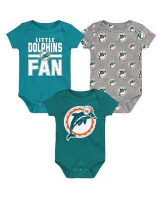 Outerstuff - Newborn Miami Dolphins Little Tike 3-Piece Bodysuit Set
