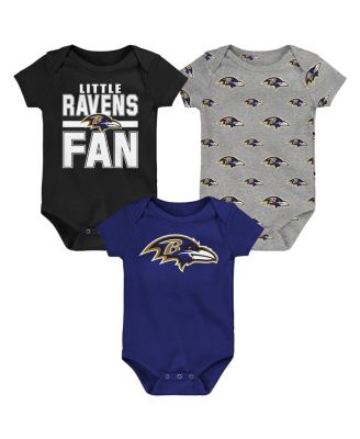 Outerstuff - Newborn Baltimore Ravens Little Tike 3-Piece Bodysuit Set