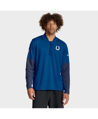 Nike - Men's Royal Indianapolis Colts Sideline Dri-FIT Half-Zip Pullover