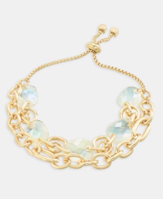 Style & Co - Stone Double-Row Slider Bracelet