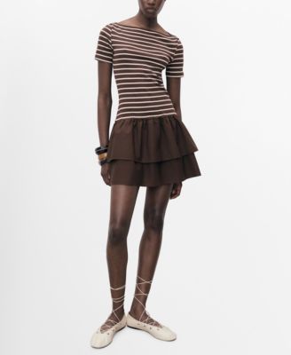 MANGO - Women's Mixed Striped Dress