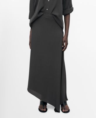 MANGO - Women's Asymmetrical Maxi-Skirt