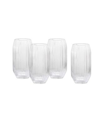 Estiva Textured Highball Sparkling Cocktail Glasses, Set of 4 image