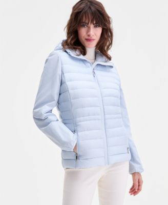 Calvin Klein - Women's Mixed-Media Packable Coat