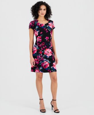 Connected - Women's Split-Neck Sheath Dress