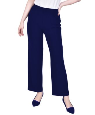 NY Collection - Petite Pants, Pull-On Straight-Leg