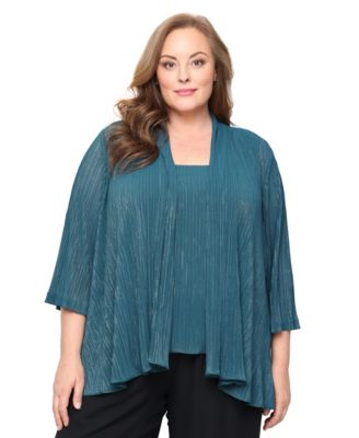 Alex Evenings - Plus Size Scoop Neck Top