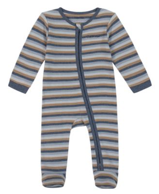 Calvin Klein - Baby Boys Zip-Front Footed Coverall