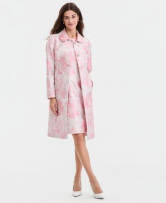 Kasper - Women's Floral Jacquard Three-Button Topper