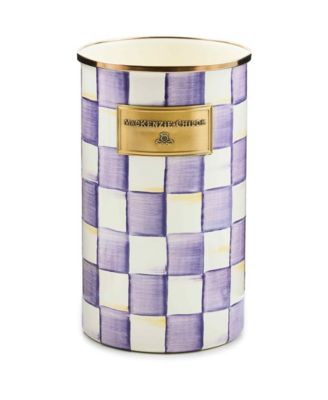 Violet Check Handmade Utensil Holder image