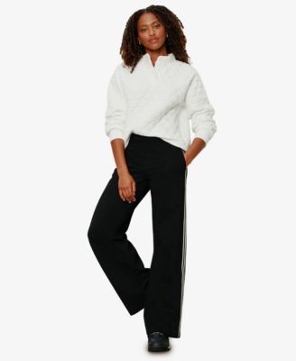 Sanctuary - Women's Quilted Button Popover Pull-On Sweatshirt