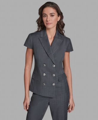 BCBG - Women's Double-Breasted Peak Lapel Collar Jacket