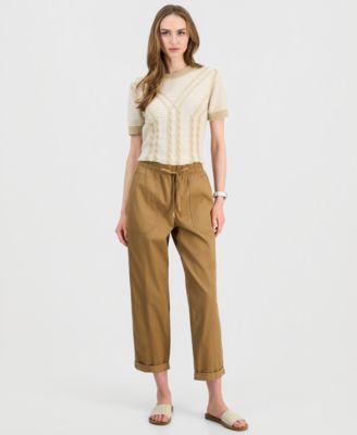 Nautica - Women's Solid Cuffed Pull-On Pants
