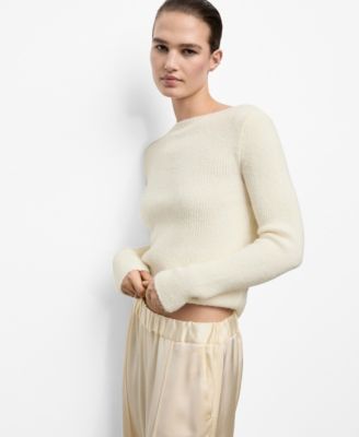 MANGO - Women's Knitted Ribbed Sweater