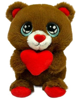 Wild Hippo - Adopt-A-Bear Brown Valentine's Plush Toy