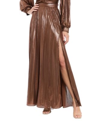 Muse - Women's Pull-On A-Line Maxi Slit Skirt