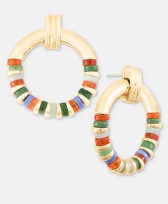 Style & Co - Stone Bead Circle Drop Earrings