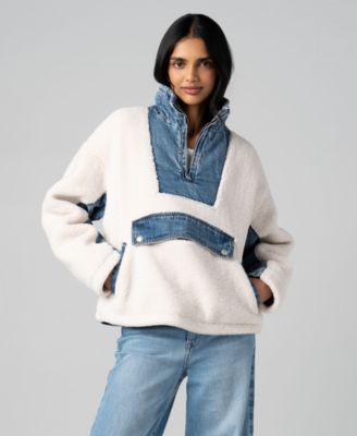 BLANK NYC - Women's Half-Zip Mock Neck Pull-On Jacket