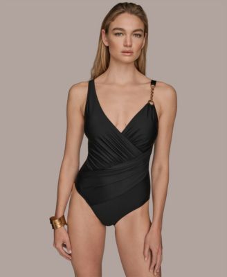 Donna Karan New York - Women's Wrap Front One-Piece Swimsuit