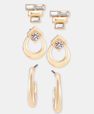 Anne Klein - 3-Pc. Set Crystal Earrings