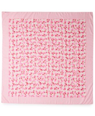 Steve Madden - Gingham Floral Square Scarf