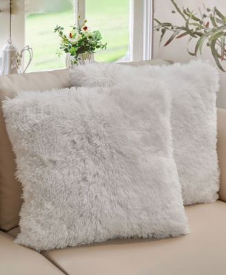 Shaggy Decorative Pillow & Throw Set image