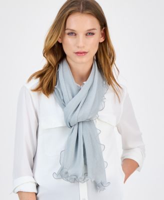 Ruffle-Edge Metallic Evening Wrap, Created for Macy's image