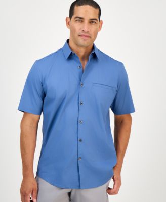 Alfani - Men's Modern Classic-Fit Stretch Solid Button-Down Shirt