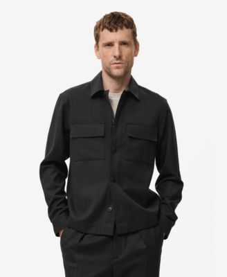 MANGO - Men's Pockets Flannel Overshirt