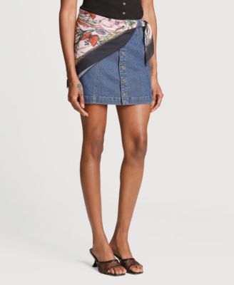 Avec Les Filles - Women's Side Panel Mini Skirt