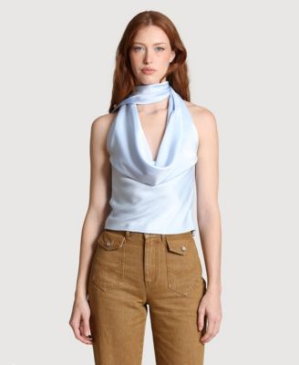 Avec Les Filles - Women's Long Tie Halter Top