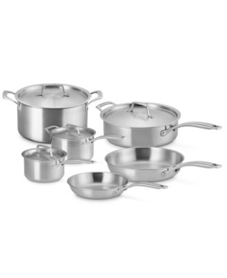Le Creuset - Essential Stainless Steel 10-Pc. Cookware Set
