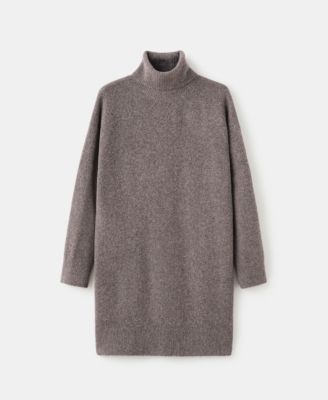 MANGO - Women's Knitted Turtleneck Dress