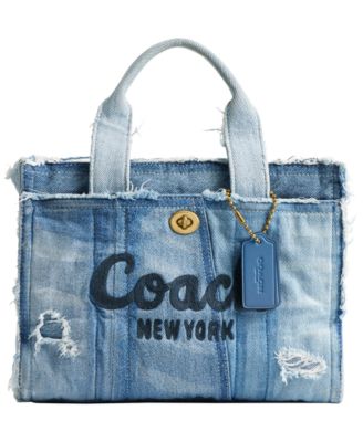 COACH - Denim Patchwork Small Cargo Tote Bag