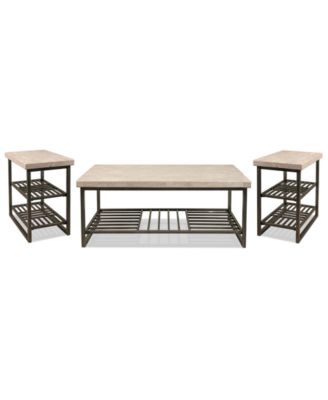 Furniture - Capri 3-Pc. Set (Rectangle Coffee Table & 2 Chairside Tables)