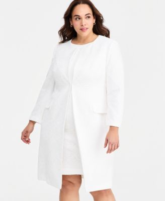 Kasper - Plus Size Bonded Lace Topper Jacket