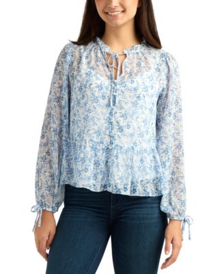 BCX - Women's Yoryu Printed Long-Sleeve Top