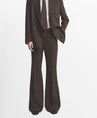 MANGO - Women's Check Suit Pants