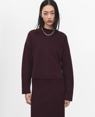 MANGO - Women's Round-Neck Knitted Sweater