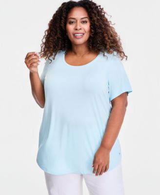JM Collection - Plus Size Short-Sleeve Top