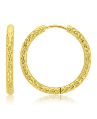 Roxy - Waterproof Yellow 24mm Hoop Earrings