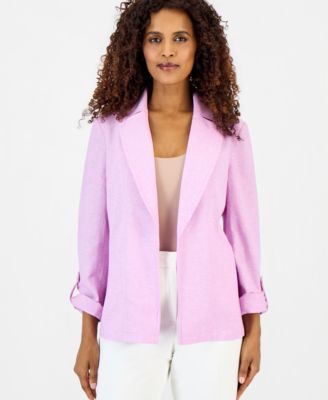 Kasper - Women's Open-Front Roll-Tab Jacket